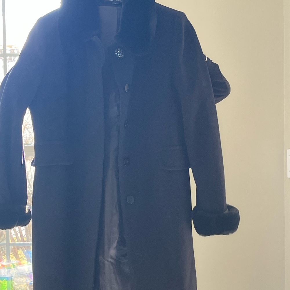 Authentic Albert Nipon Fur Trim Coat - image 2